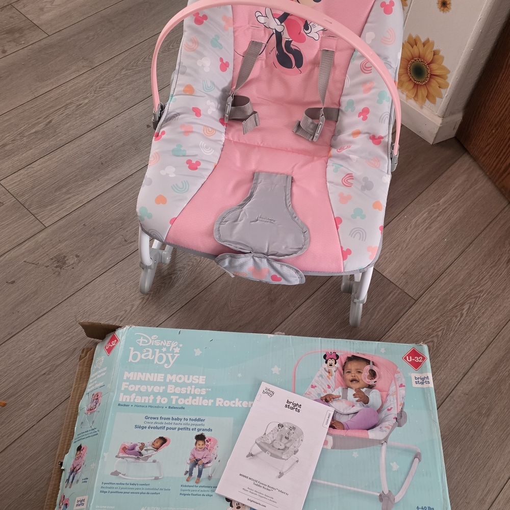 Pink Minnie Mouse Baby Rocker - Picture 5 of 5